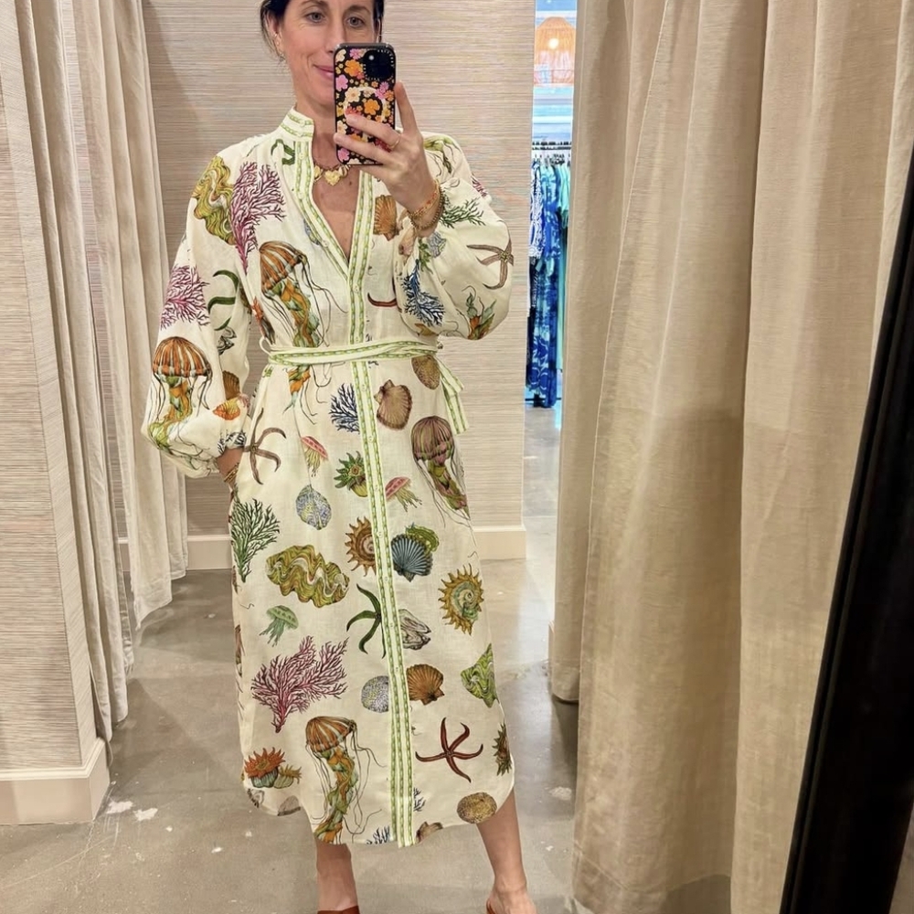 Alemais Ondine Sea House Shirtdress